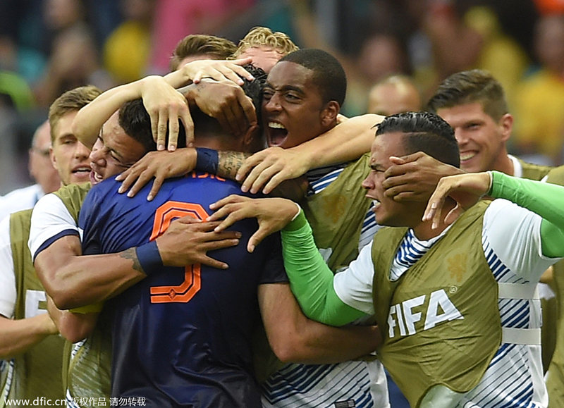 2014巴西世界杯小组赛B组:荷兰5-1西班牙