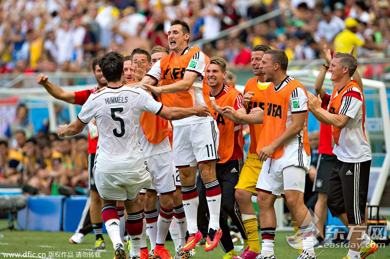 2014巴西世界杯小组赛G组:德国4-0葡萄牙