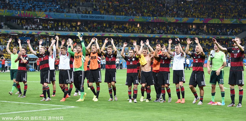 巴西世界杯半决赛:德国7-1狂扫巴西
