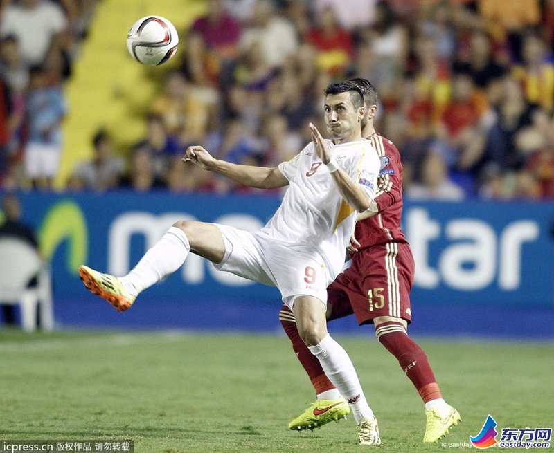 欧洲杯预选赛:西班牙5-1马其顿