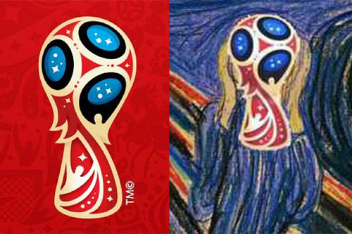 俄罗斯世界杯标志被疯狂恶搞-恶搞 巴西世界杯