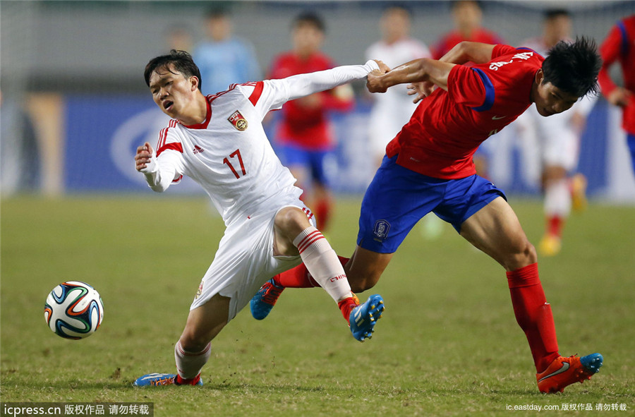 2014国际青年足球四国邀请赛:中国1-1韩国