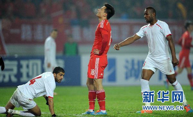 国足友谊赛:中国队0-0战平巴勒斯坦队