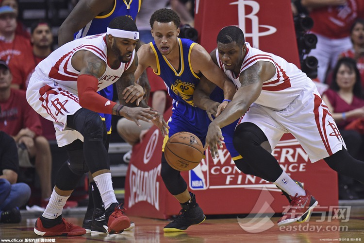 哈登45分火箭大胜勇士 库里重摔离场险受伤