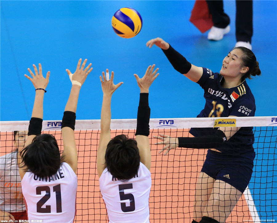 2015女排大奖赛总决赛:中国3-0日本