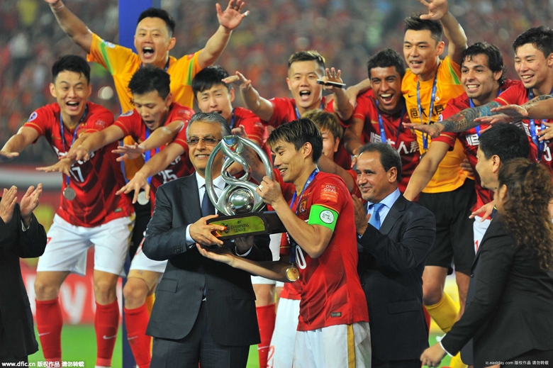 亚冠决赛:广州恒大战胜阿联酋阿赫利获得亚冠