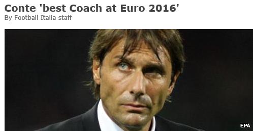 孔蒂是欧洲杯最佳教练?意大利前国脚很看好