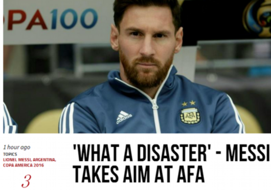 决赛前航班延误 梅西指责阿根廷足协:误事!灾难