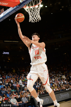 GIF-中美热身5佳球:大魔王 赵四 演绎东北2人转