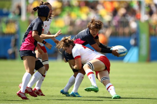 奥运女子7人橄榄球小组赛:日本遭加拿大0-45狂
