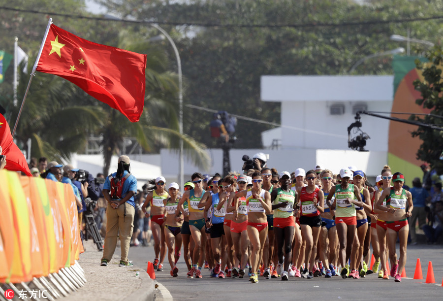 女子20公里竞走刘虹夺冠
