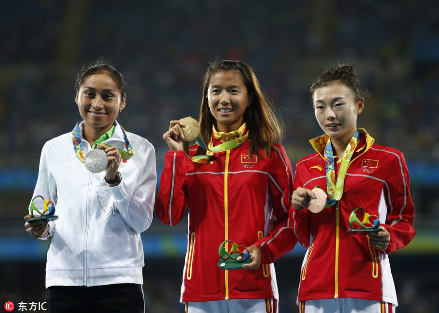 女子20公里竞走刘虹夺冠