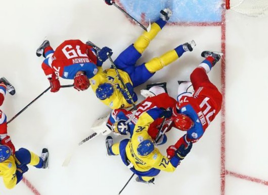 冰球世界杯瑞典12年来首胜俄罗斯 北美横扫芬