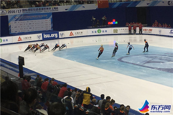 短道速滑世界杯上海站:中国队获男子5000米接