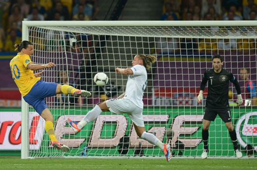 欧洲杯-伊布惊世天钩 法国0-2负瑞典将战西班牙