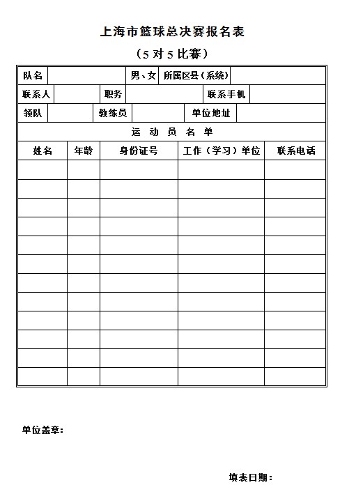 篮球总决赛竞赛规程-停表 组别 上海市 分区赛