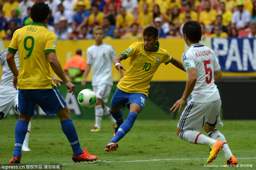 联合会杯:巴西3-0完胜日本 内马尔斩闪电进球-