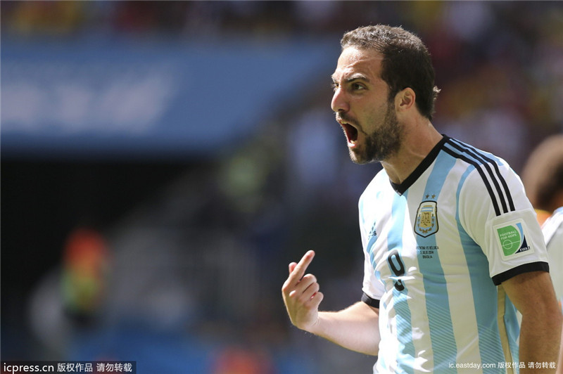 世界杯-伊瓜因破荒天使伤退 阿根廷1-0挺进四强
