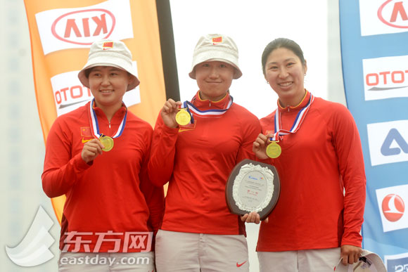 中国夺射箭世界杯(上海站)女子反曲弓团体冠军
