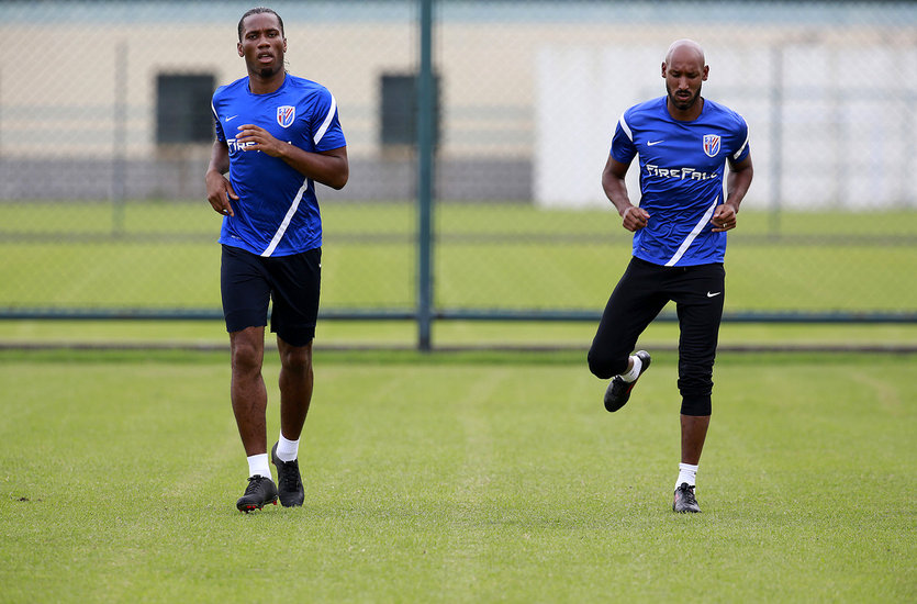 德罗巴申花首次公开训练