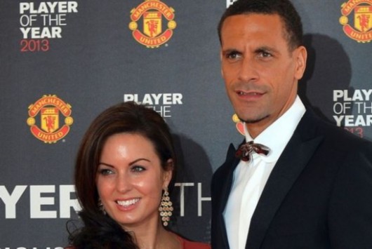 资料图:费迪南德与妻子蕾贝卡