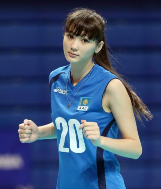 哈萨克斯坦著名女排运动员萨比娜·阿勒腾别科娃