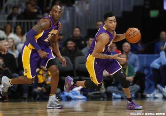科比与拉塞尔都将因伤错过与勇士的比赛